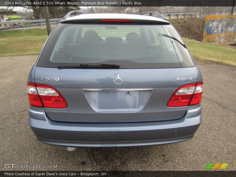 Platinum Blue Metallic / Pacific Blue 2004 Mercedes-Benz E 500 4Matic Wagon