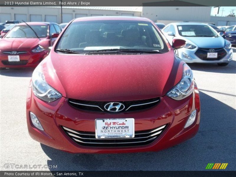 Red Allure / Beige 2013 Hyundai Elantra Limited