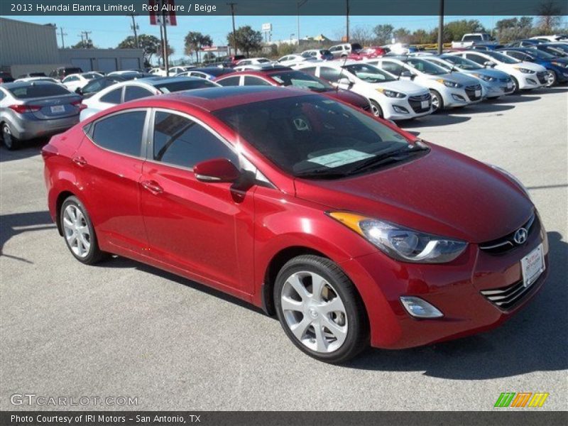 Red Allure / Beige 2013 Hyundai Elantra Limited