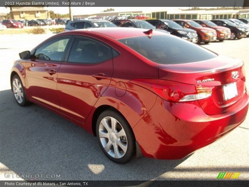 Red Allure / Beige 2013 Hyundai Elantra Limited