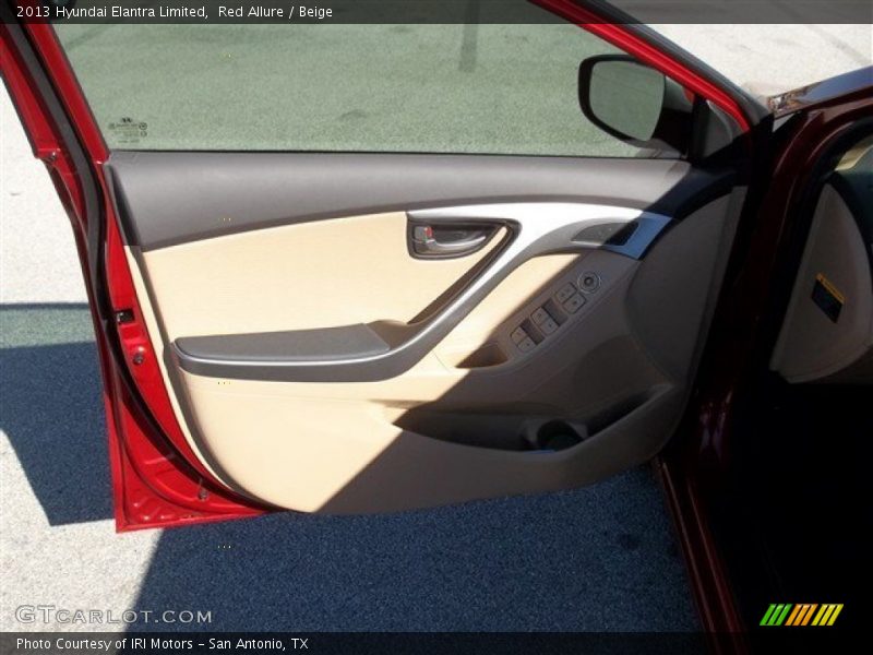 Red Allure / Beige 2013 Hyundai Elantra Limited