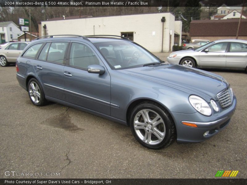 Platinum Blue Metallic / Pacific Blue 2004 Mercedes-Benz E 500 4Matic Wagon