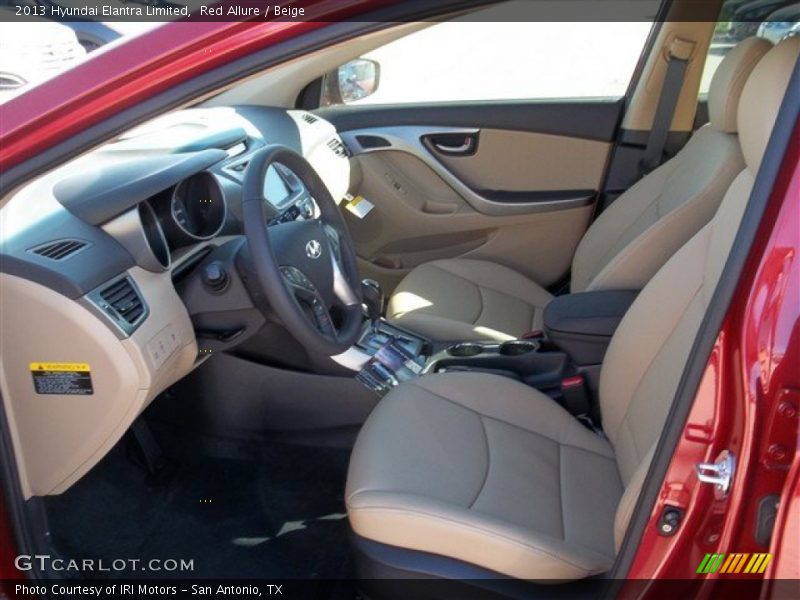 Red Allure / Beige 2013 Hyundai Elantra Limited