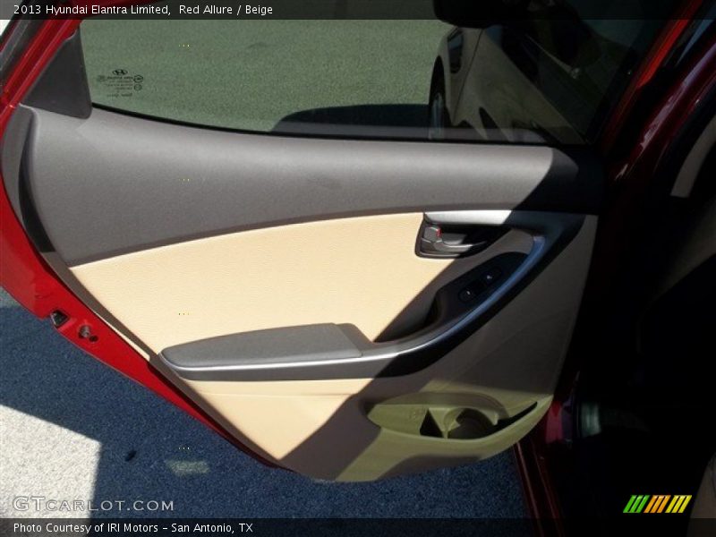 Red Allure / Beige 2013 Hyundai Elantra Limited