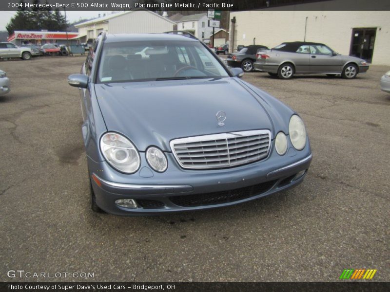 Platinum Blue Metallic / Pacific Blue 2004 Mercedes-Benz E 500 4Matic Wagon