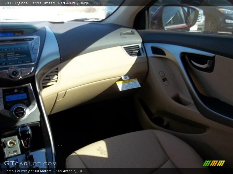 Red Allure / Beige 2013 Hyundai Elantra Limited
