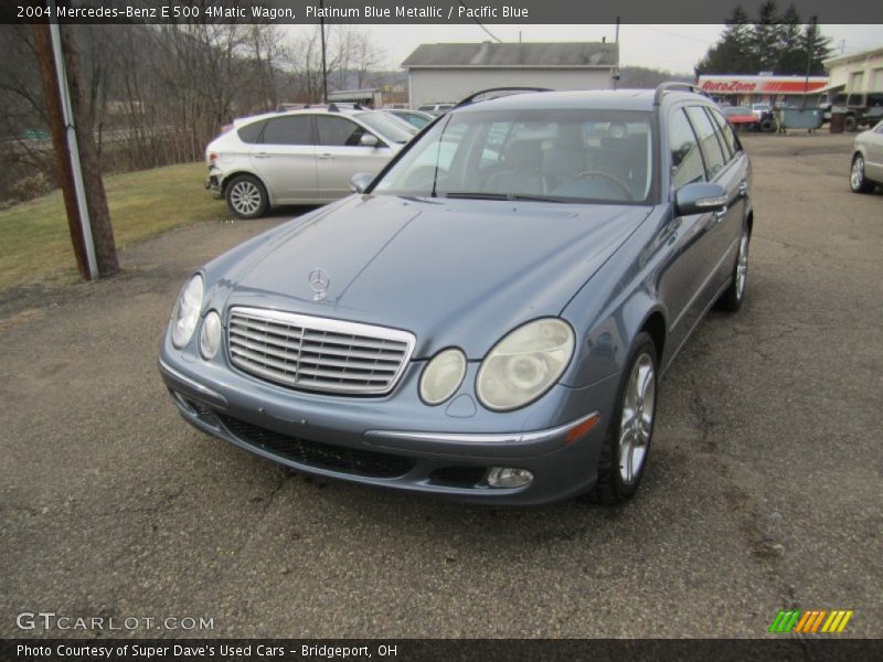 Platinum Blue Metallic / Pacific Blue 2004 Mercedes-Benz E 500 4Matic Wagon