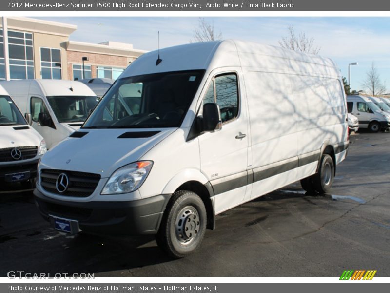 Arctic White / Lima Black Fabric 2012 Mercedes-Benz Sprinter 3500 High Roof Extended Cargo Van