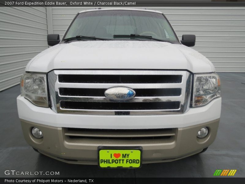 Oxford White / Charcoal Black/Camel 2007 Ford Expedition Eddie Bauer