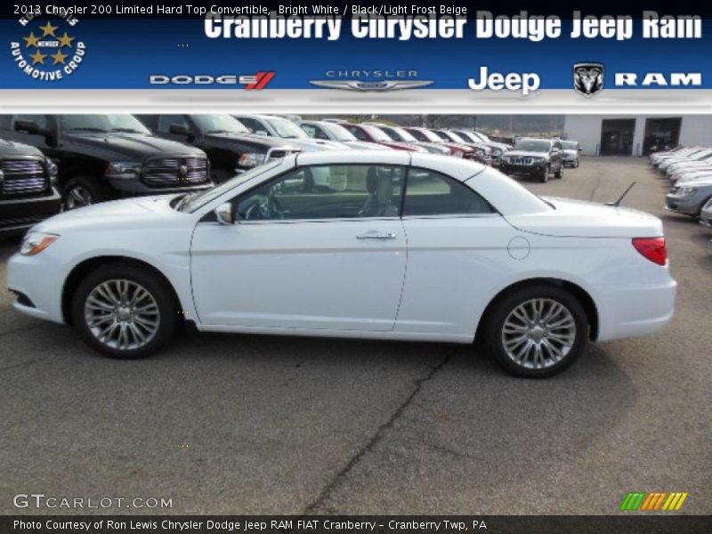 Bright White / Black/Light Frost Beige 2013 Chrysler 200 Limited Hard Top Convertible
