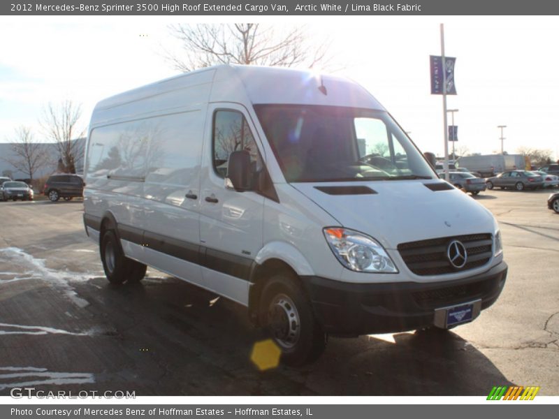 Arctic White / Lima Black Fabric 2012 Mercedes-Benz Sprinter 3500 High Roof Extended Cargo Van