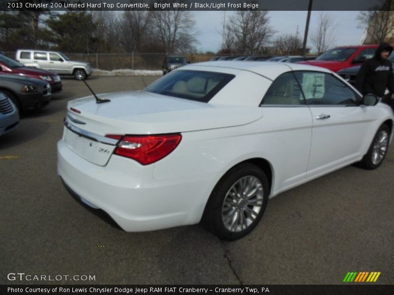 Bright White / Black/Light Frost Beige 2013 Chrysler 200 Limited Hard Top Convertible