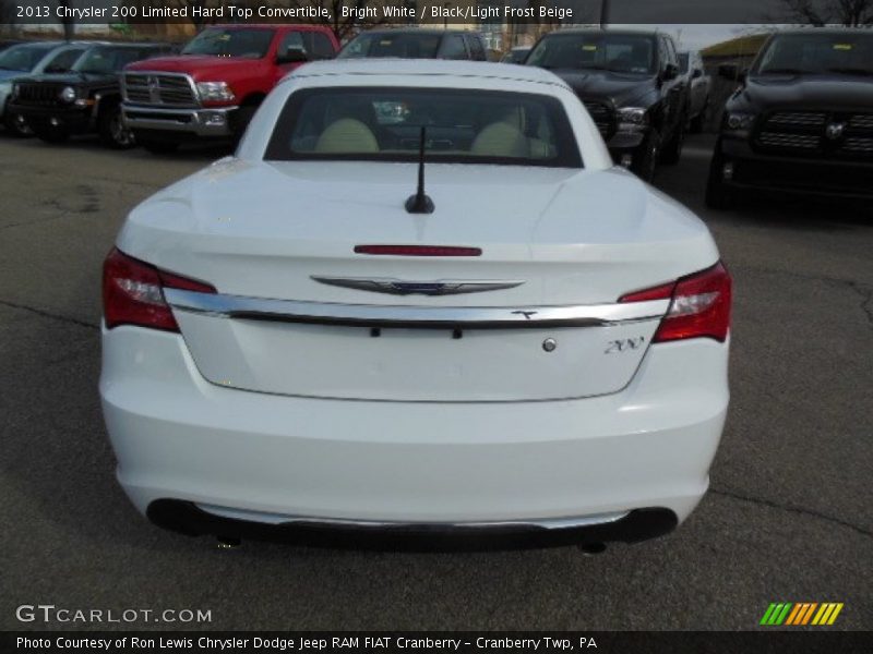 Bright White / Black/Light Frost Beige 2013 Chrysler 200 Limited Hard Top Convertible