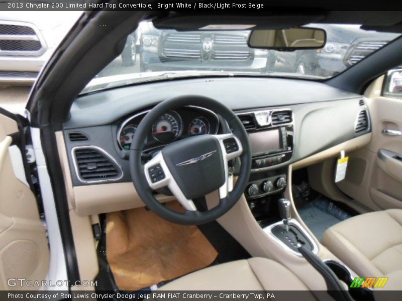 Bright White / Black/Light Frost Beige 2013 Chrysler 200 Limited Hard Top Convertible
