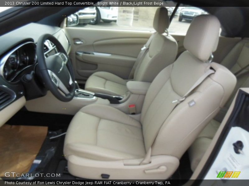 Bright White / Black/Light Frost Beige 2013 Chrysler 200 Limited Hard Top Convertible