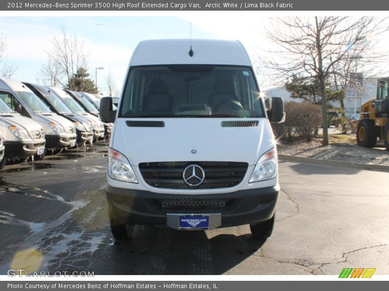 Arctic White / Lima Black Fabric 2012 Mercedes-Benz Sprinter 3500 High Roof Extended Cargo Van