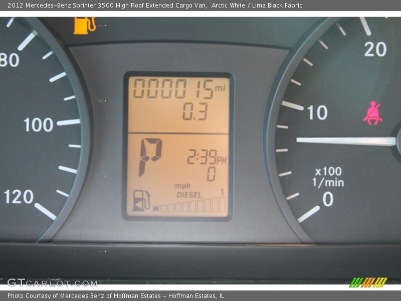 Arctic White / Lima Black Fabric 2012 Mercedes-Benz Sprinter 3500 High Roof Extended Cargo Van