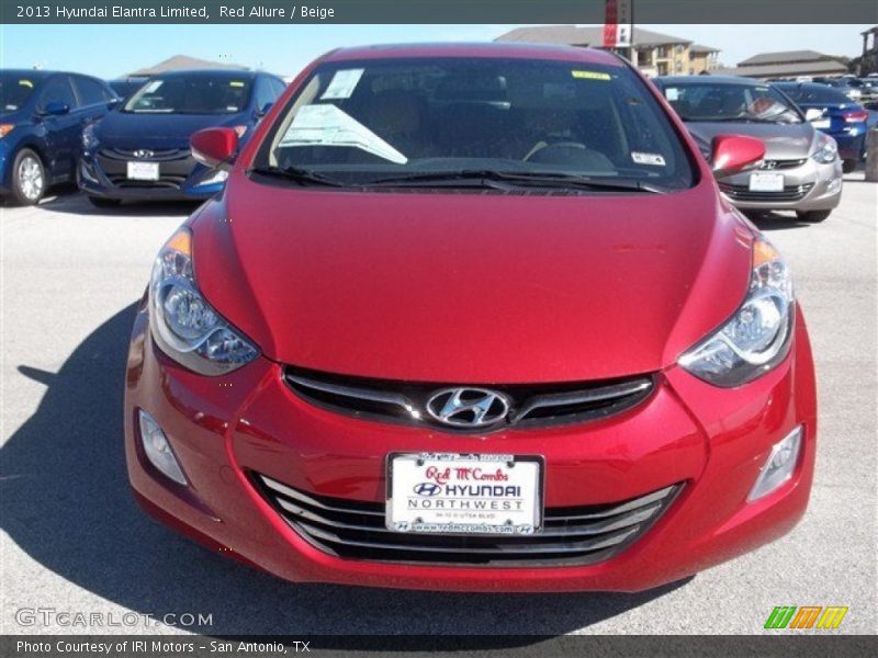 Red Allure / Beige 2013 Hyundai Elantra Limited