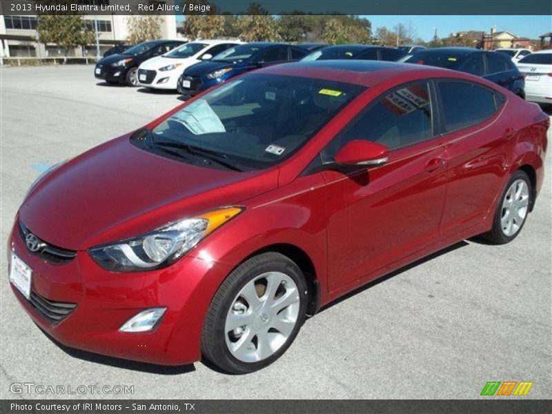 Red Allure / Beige 2013 Hyundai Elantra Limited