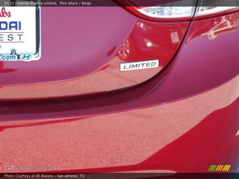 Red Allure / Beige 2013 Hyundai Elantra Limited