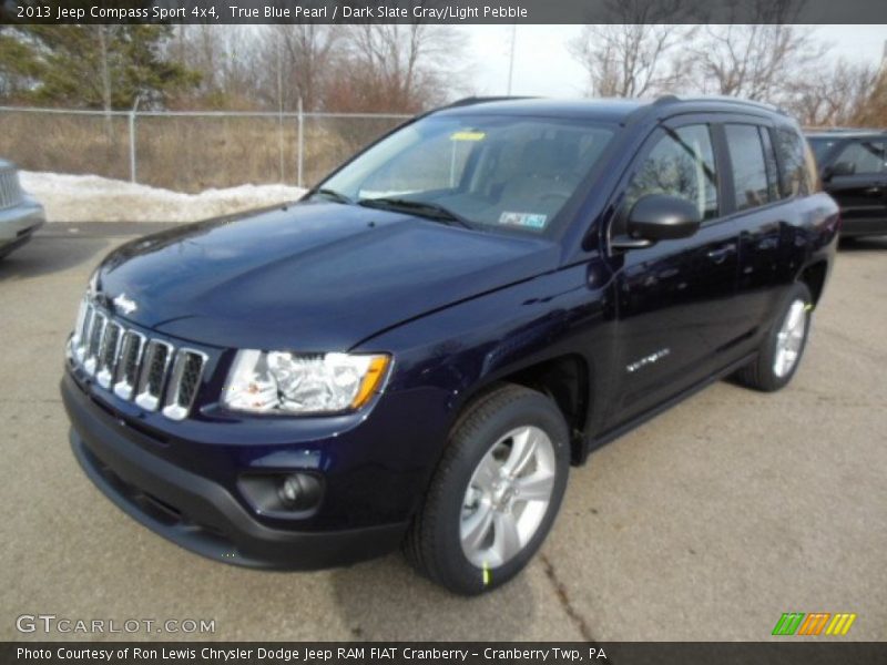 True Blue Pearl / Dark Slate Gray/Light Pebble 2013 Jeep Compass Sport 4x4