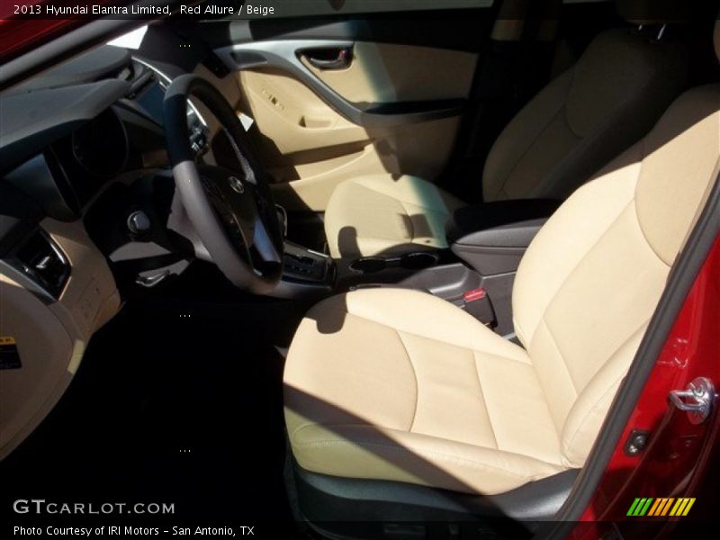 Red Allure / Beige 2013 Hyundai Elantra Limited