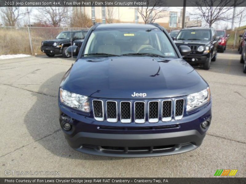 True Blue Pearl / Dark Slate Gray/Light Pebble 2013 Jeep Compass Sport 4x4