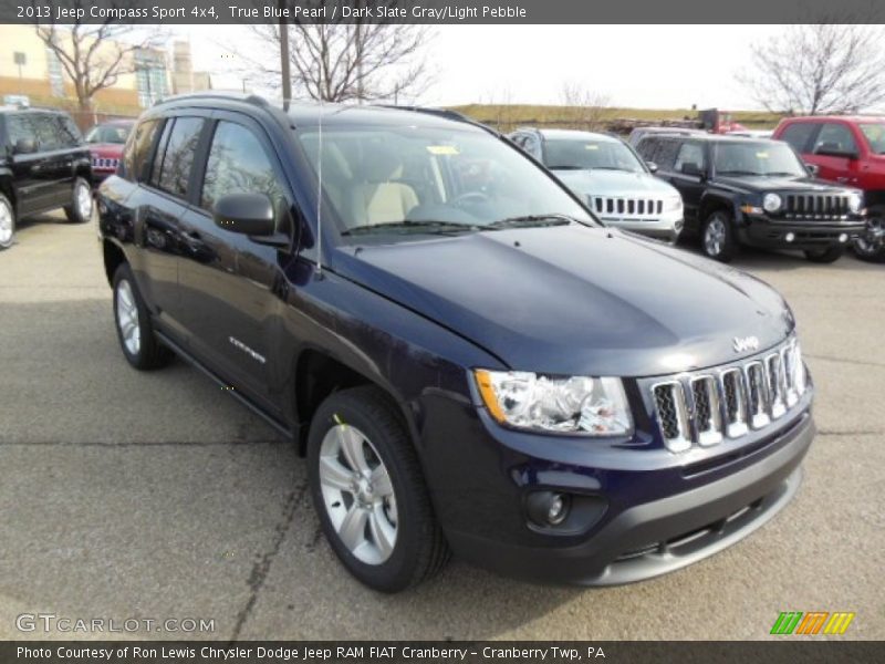 True Blue Pearl / Dark Slate Gray/Light Pebble 2013 Jeep Compass Sport 4x4
