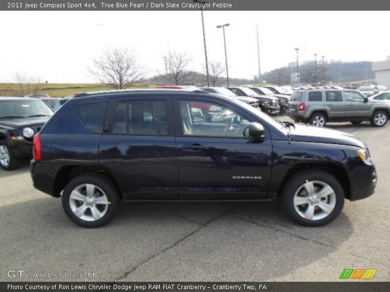 True Blue Pearl / Dark Slate Gray/Light Pebble 2013 Jeep Compass Sport 4x4