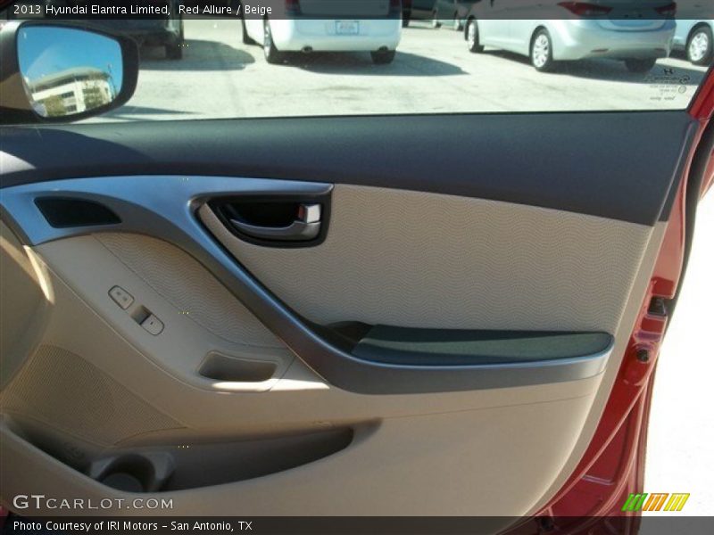 Red Allure / Beige 2013 Hyundai Elantra Limited