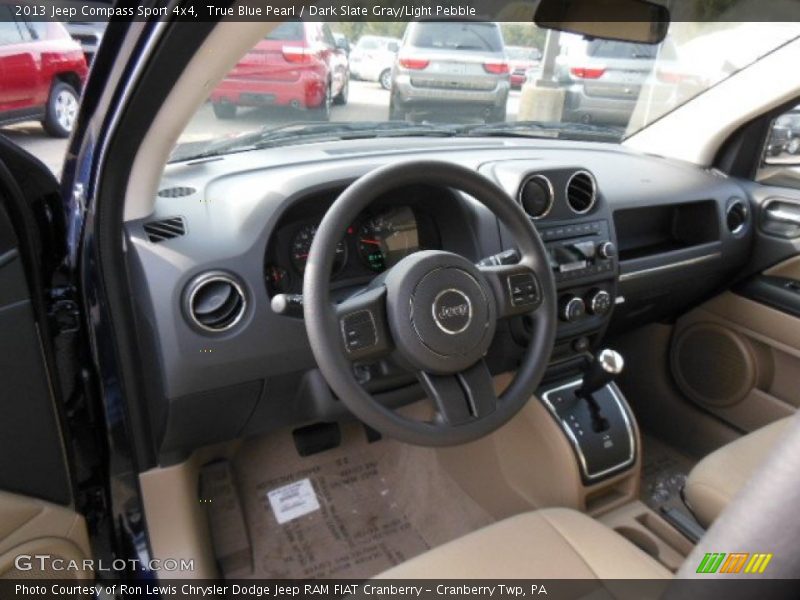 True Blue Pearl / Dark Slate Gray/Light Pebble 2013 Jeep Compass Sport 4x4