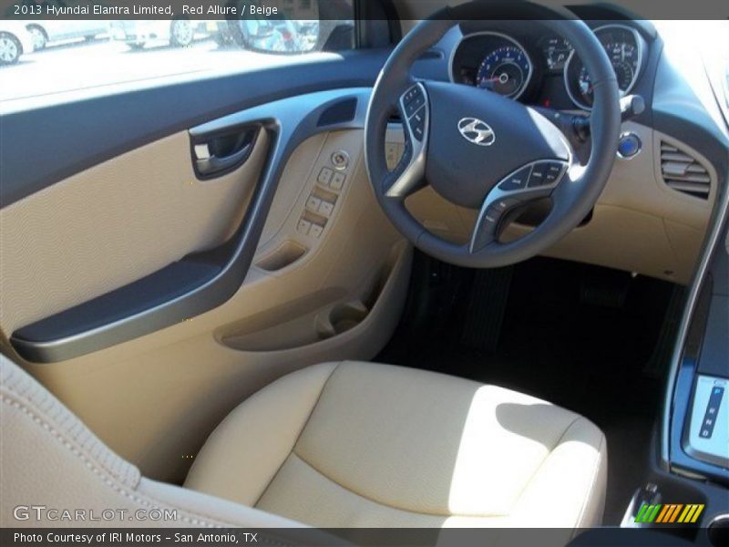 Red Allure / Beige 2013 Hyundai Elantra Limited