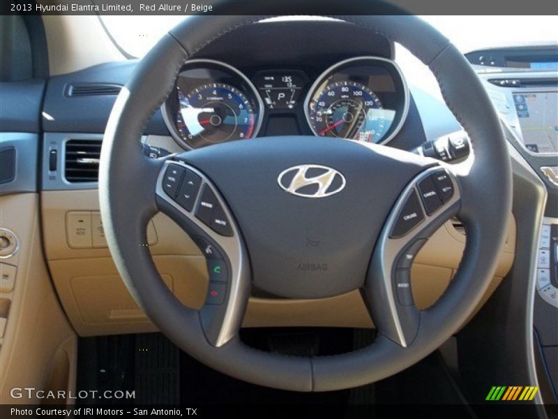 Red Allure / Beige 2013 Hyundai Elantra Limited