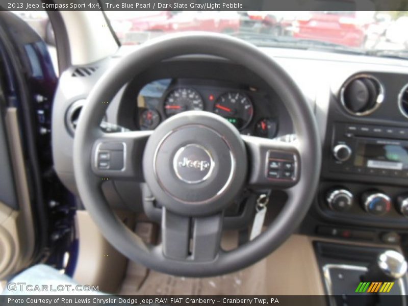 True Blue Pearl / Dark Slate Gray/Light Pebble 2013 Jeep Compass Sport 4x4