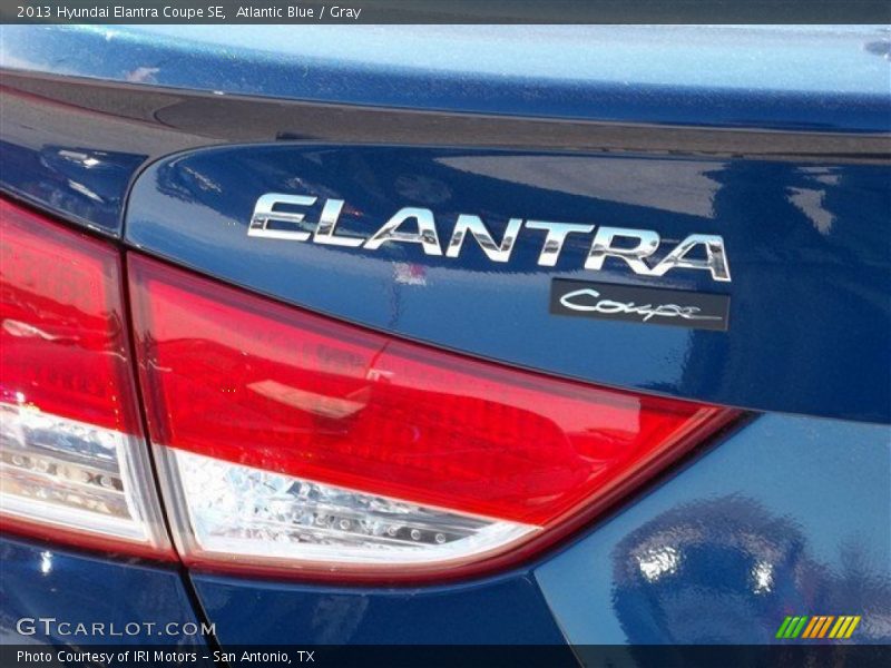 Atlantic Blue / Gray 2013 Hyundai Elantra Coupe SE