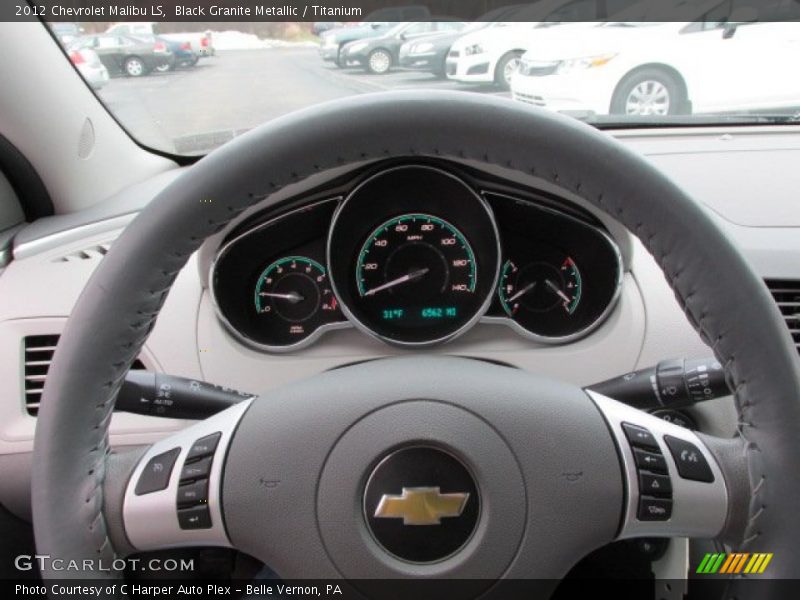 Black Granite Metallic / Titanium 2012 Chevrolet Malibu LS