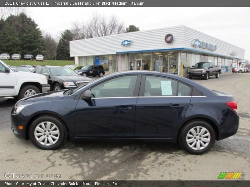 Imperial Blue Metallic / Jet Black/Medium Titanium 2011 Chevrolet Cruze LS