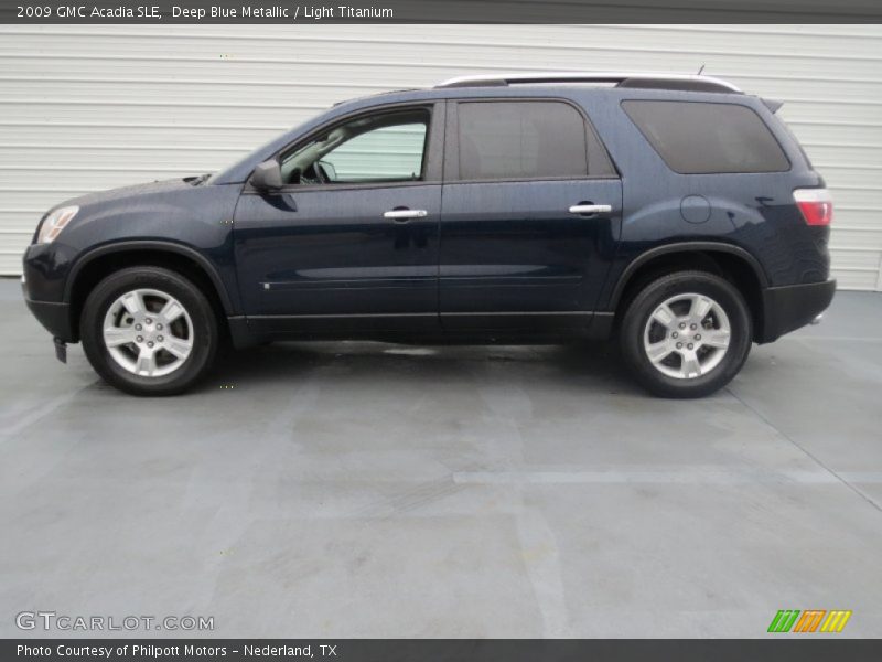 Deep Blue Metallic / Light Titanium 2009 GMC Acadia SLE