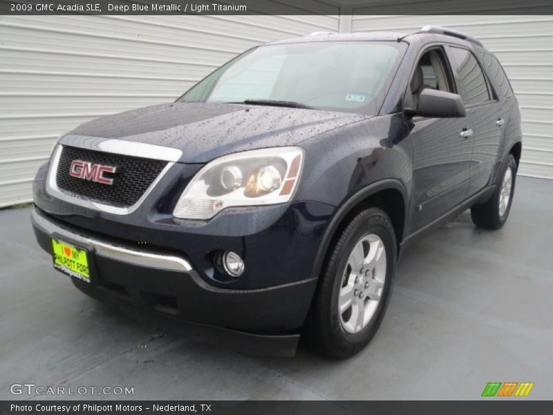 Deep Blue Metallic / Light Titanium 2009 GMC Acadia SLE