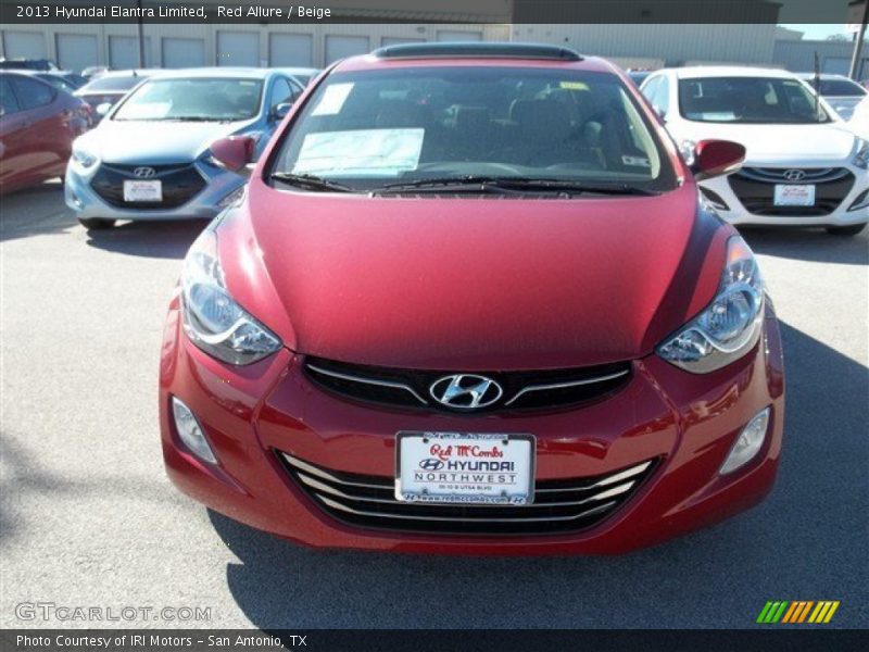 Red Allure / Beige 2013 Hyundai Elantra Limited