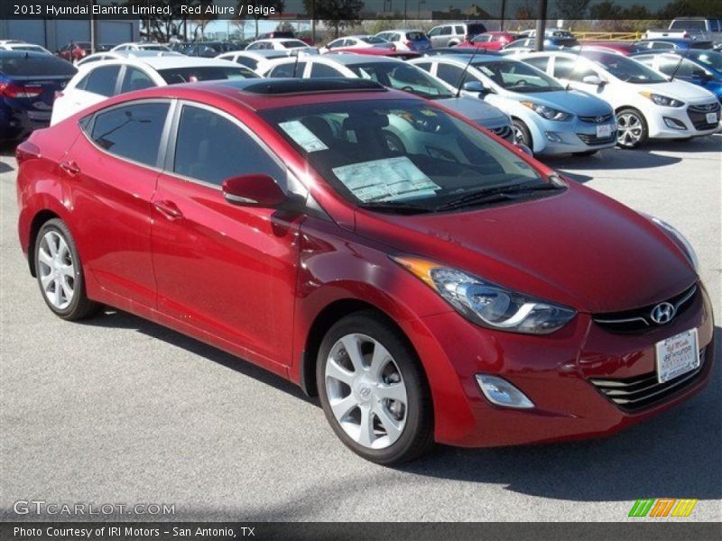 Red Allure / Beige 2013 Hyundai Elantra Limited