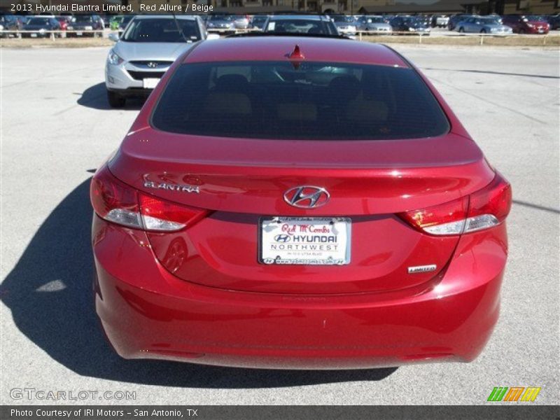 Red Allure / Beige 2013 Hyundai Elantra Limited