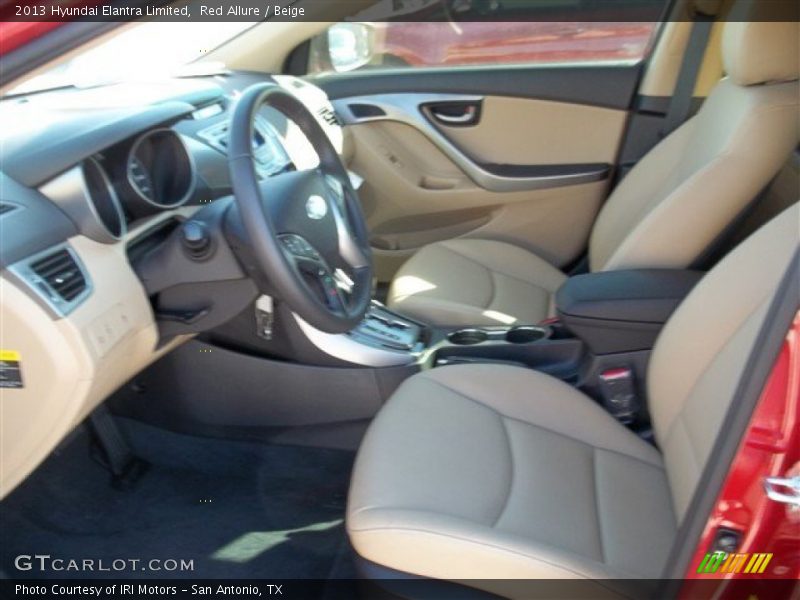Red Allure / Beige 2013 Hyundai Elantra Limited