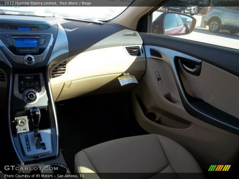 Red Allure / Beige 2013 Hyundai Elantra Limited