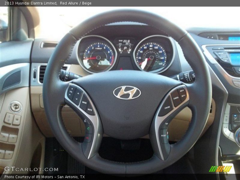 Red Allure / Beige 2013 Hyundai Elantra Limited