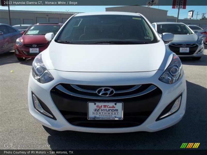 Monaco White / Beige 2013 Hyundai Elantra GT