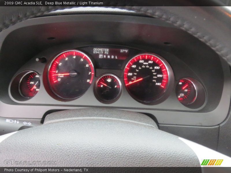 Deep Blue Metallic / Light Titanium 2009 GMC Acadia SLE