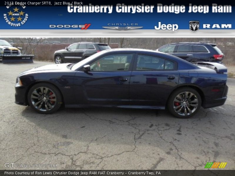 Jazz Blue / Black 2013 Dodge Charger SRT8
