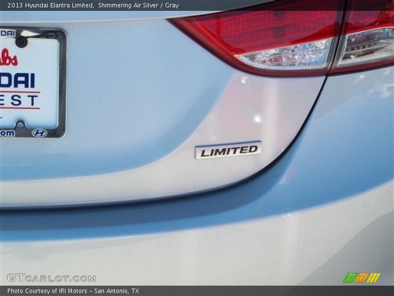 Shimmering Air Silver / Gray 2013 Hyundai Elantra Limited