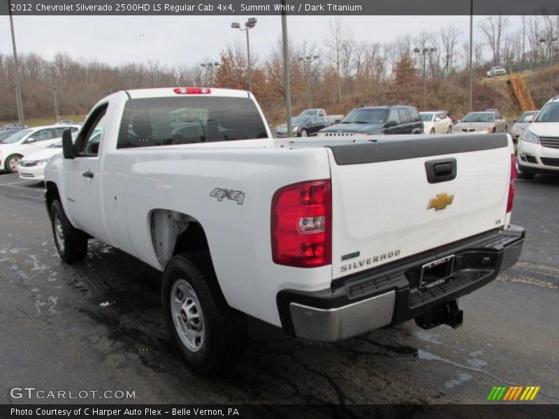 Summit White / Dark Titanium 2012 Chevrolet Silverado 2500HD LS Regular Cab 4x4